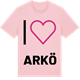 Pink Cotton t-shirt med Jag älskar Arkö t-shirt stort tryck