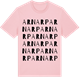 Pink Cotton t-shirt med Arnarp ordlek t-shirt