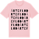 Pink Cotton t-shirt med Årteflod ordlek t-shirt