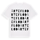 White t-shirt med Årteflod ordlek t-shirt