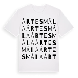 Årtesmåla ordlek t-shirt – ekologisk bomull t-shirt från Pinshirt
