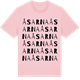 Pink Cotton t-shirt med Åsarna ordlek t-shirt