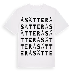 Åsätter ordlek t-shirt – ekologisk bomull t-shirt från Pinshirt