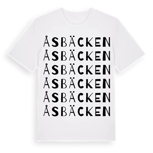 Åsbäcken ordlek t-shirt – ekologisk bomull t-shirt från Pinshirt