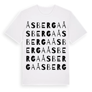 Åsberga ordlek t-shirt – ekologisk bomull t-shirt från Pinshirt