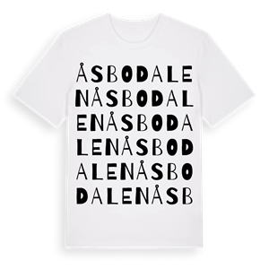 Åsbodalen ordlek t-shirt – ekologisk bomull t-shirt från Pinshirt