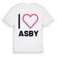 Jag älskar Asby t-shirt stort tryck