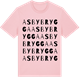 Pink Cotton t-shirt med Asby brygga ordlek t-shirt
