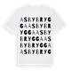 White t-shirt med Asby brygga ordlek t-shirt