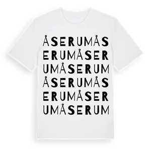 Åserum ordlek t-shirt – ekologisk bomull t-shirt från Pinshirt