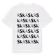 White t-shirt med Ask ordlek t-shirt