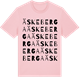 Pink Cotton t-shirt med Äskeberga ordlek t-shirt