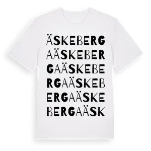 Äskeberga ordlek t-shirt – ekologisk bomull t-shirt från Pinshirt