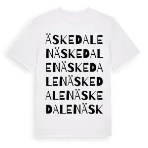 Äskedalen ordlek t-shirt – ekologisk bomull t-shirt från Pinshirt