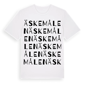 Äskemålen ordlek t-shirt – ekologisk bomull t-shirt från Pinshirt