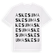 White t-shirt med Askesum ordlek t-shirt