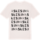 Vintage White t-shirt med Askesum ordlek t-shirt