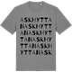Mid Heather Gray t-shirt med Askhyttan ordlek t-shirt