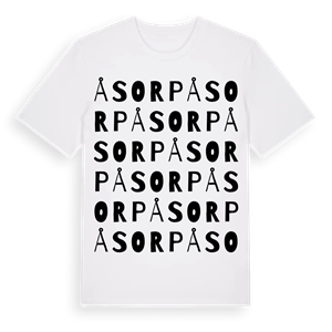 Åsorp ordlek t-shirt – ekologisk bomull t-shirt från Pinshirt