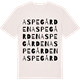 Vintage White t-shirt med Aspegården ordlek t-shirt