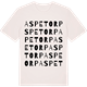 Vintage White t-shirt med Aspetorp ordlek t-shirt