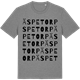 Mid Heather Gray t-shirt med Äspetorp ordlek t-shirt