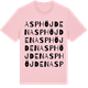 Pink Cotton t-shirt med Asphöjden ordlek t-shirt