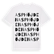 White t-shirt med Asphöjden ordlek t-shirt