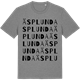 Mid Heather Gray t-shirt med Äsplunda ordlek t-shirt