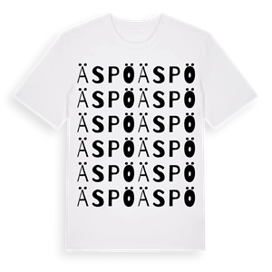 Äspö ordlek t-shirt – ekologisk bomull t-shirt från Pinshirt