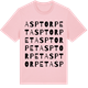 Pink Cotton t-shirt med Asptorpet ordlek t-shirt