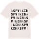 Vintage White t-shirt med Aspviken ordlek t-shirt