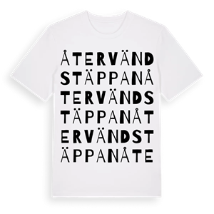 Återvändstäppan ordlek t-shirt – ekologisk bomull t-shirt från Pinshirt