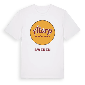 Åtorp cirkel t-shirt – ekologisk bomull t-shirt från Pinshirt