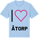 Blue Soul t-shirt med Jag älskar Åtorp t-shirt stort tryck