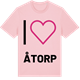 Pink Cotton t-shirt med Jag älskar Åtorp t-shirt stort tryck