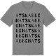 Mid Heather Gray t-shirt med Atskabben ordlek t-shirt