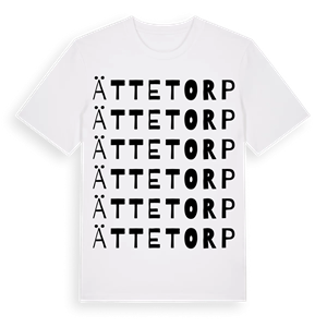 Ättetorp ordlek t-shirt – ekologisk bomull t-shirt från Pinshirt