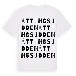 Åttingsudden ordlek t-shirt – ekologisk bomull t-shirt från Pinshirt