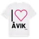 White t-shirt med Jag älskar Åvik t-shirt stort tryck