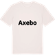 Vintage White t-shirt med Axebo fetstil t-shirt