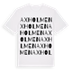 White t-shirt med Axholmen ordlek t-shirt