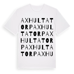 Axhultatorp ordlek t-shirt – ekologisk bomull t-shirt från Pinshirt