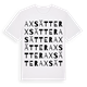 White t-shirt med Axsätter ordlek t-shirt