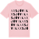 Pink Cotton t-shirt med Axsjövik ordlek t-shirt