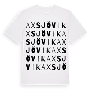 Axsjövik ordlek t-shirt – ekologisk bomull t-shirt från Pinshirt
