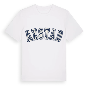 Axstad college t-shirt – ekologisk bomull t-shirt från Pinshirt