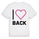 Jag älskar Back t-shirt stort tryck