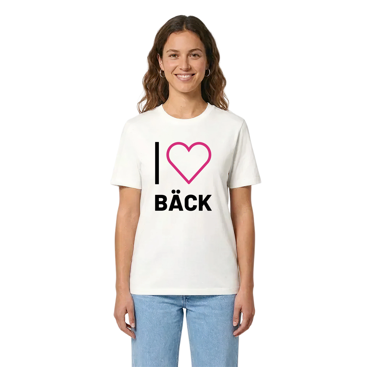 Jag älskar Bäck t-shirt stort tryck i miljö