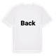 White t-shirt med Back fetstil t-shirt